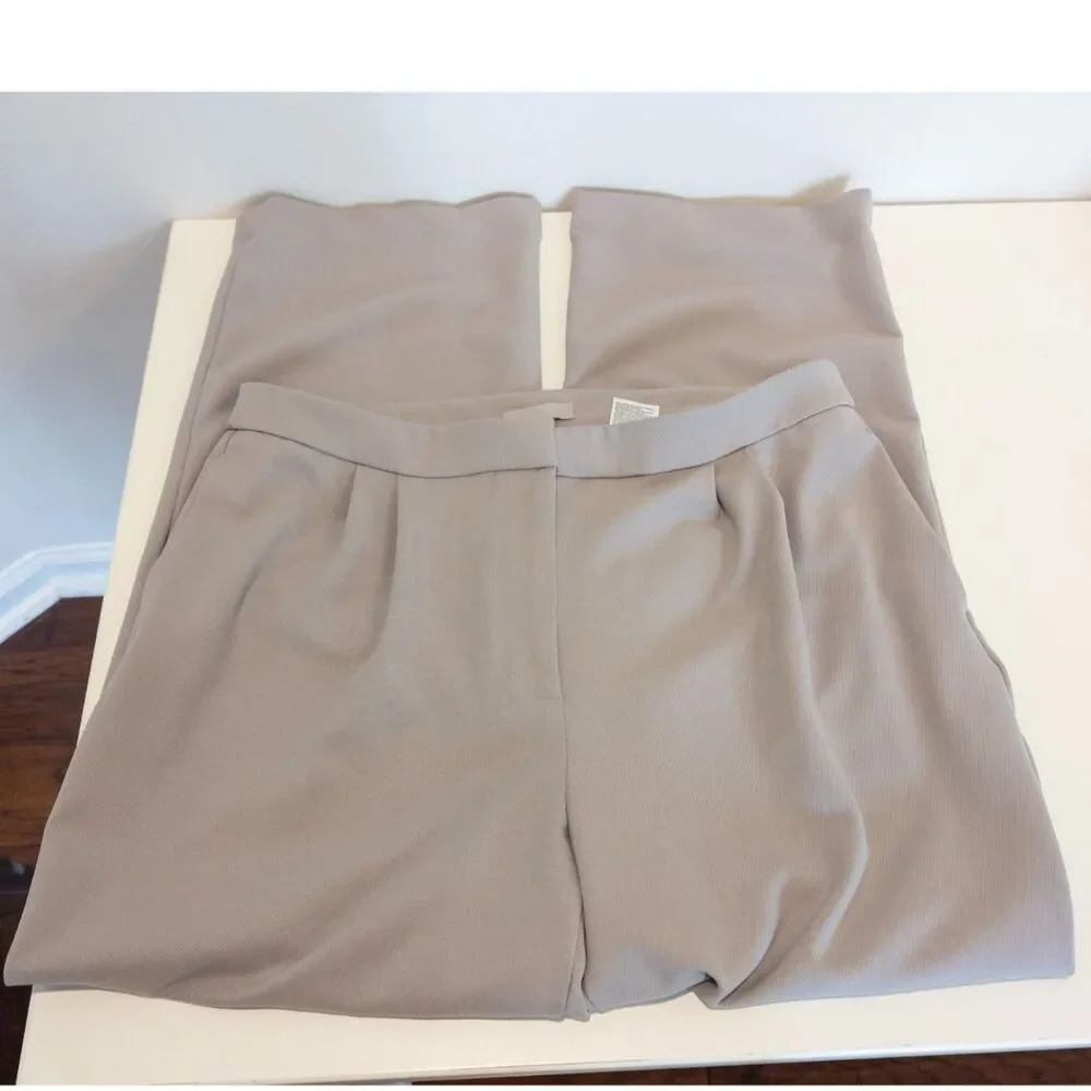 H&M‎ women's wide leg pleated dress pants slacks size 16